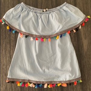 Boho/hippie off shoulder top